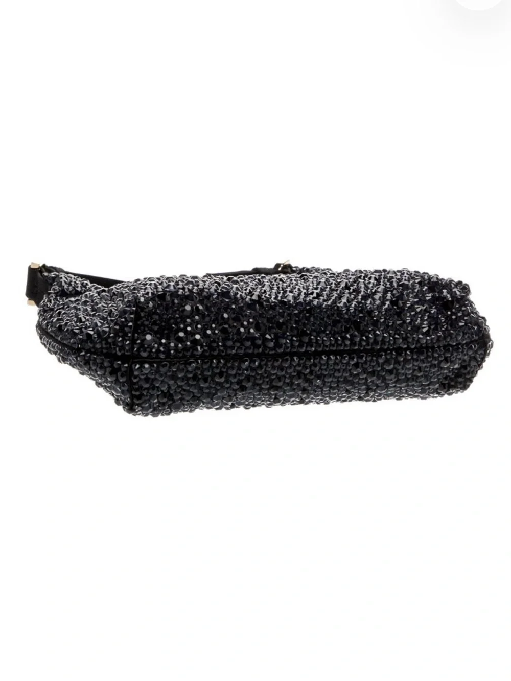 Giorgio Armani Black Crystal-Embellished Shoulder Bag
